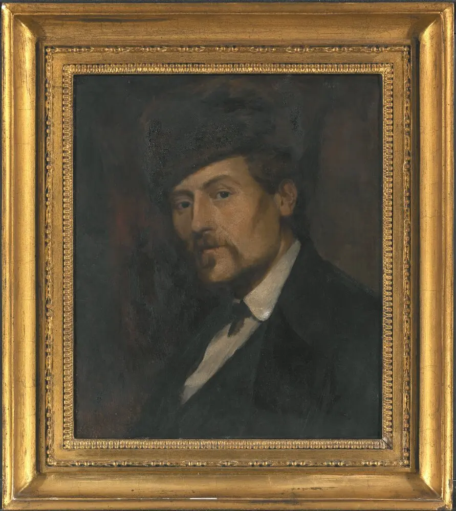 Edvard Perséus (1841-1890), konstnär, tecknare, hovintendent, gift med Agnes Claesson, by Edvard Perséus