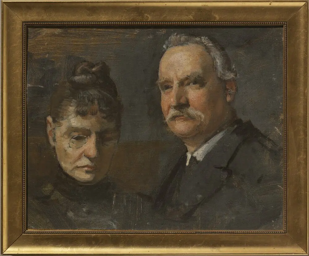 Okänd kvinna med okänd man, by Edvard Perséus