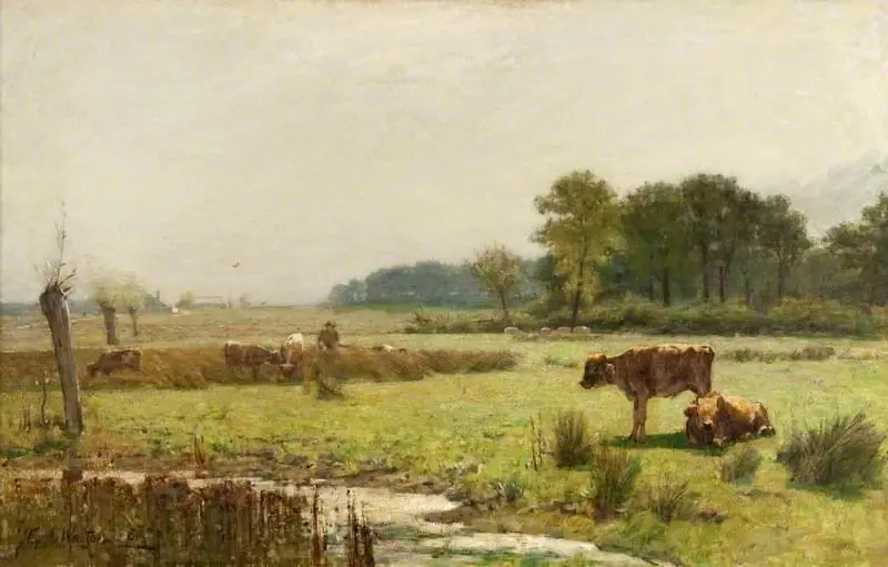 A Surrey Meadow, Morning, by Edward Arthur Walton