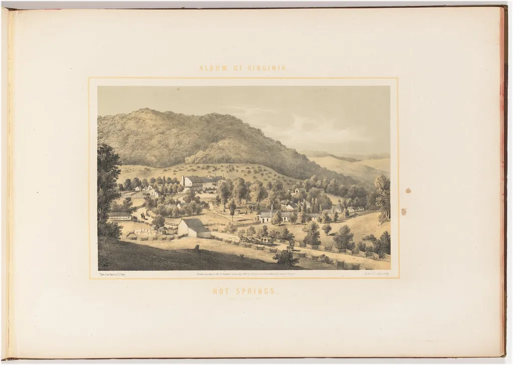 Hot Springs, by Edward Beyer, ink, 1857