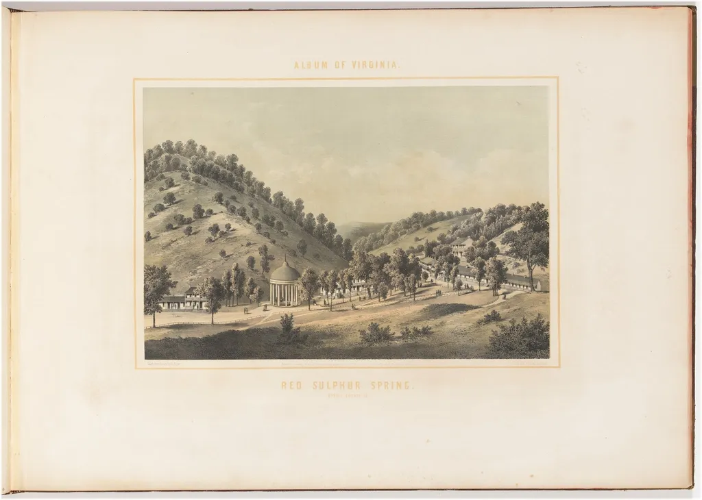 Red Sulphur Spring, by Edward Beyer, ink, 1857