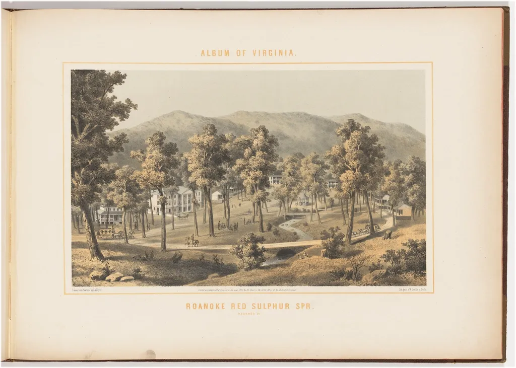 Roanoke Red Sulphur Spring, by Edward Beyer, ink, 1857