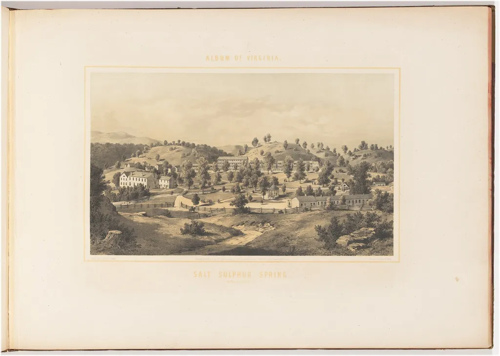 Salt Sulphur Spring, by Edward Beyer, ink, 1857