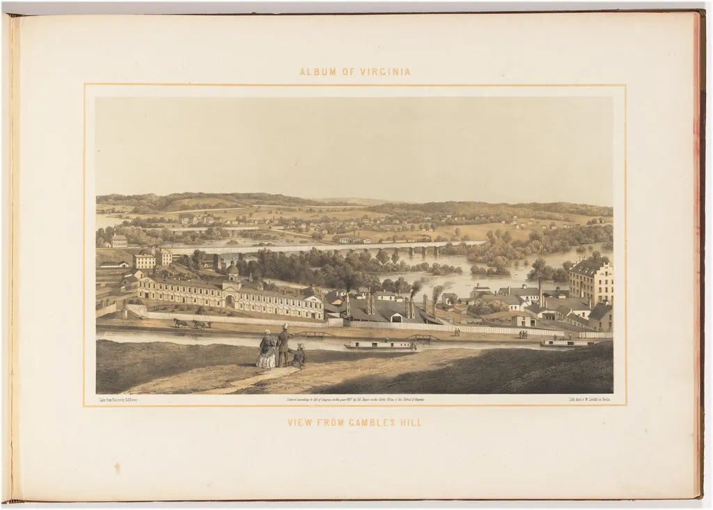 View from Gambles Hill, by Edward Beyer, ink, 1857