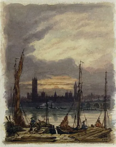 A reminiscence of a sky from the railway, by Edward Bonney Nevinson