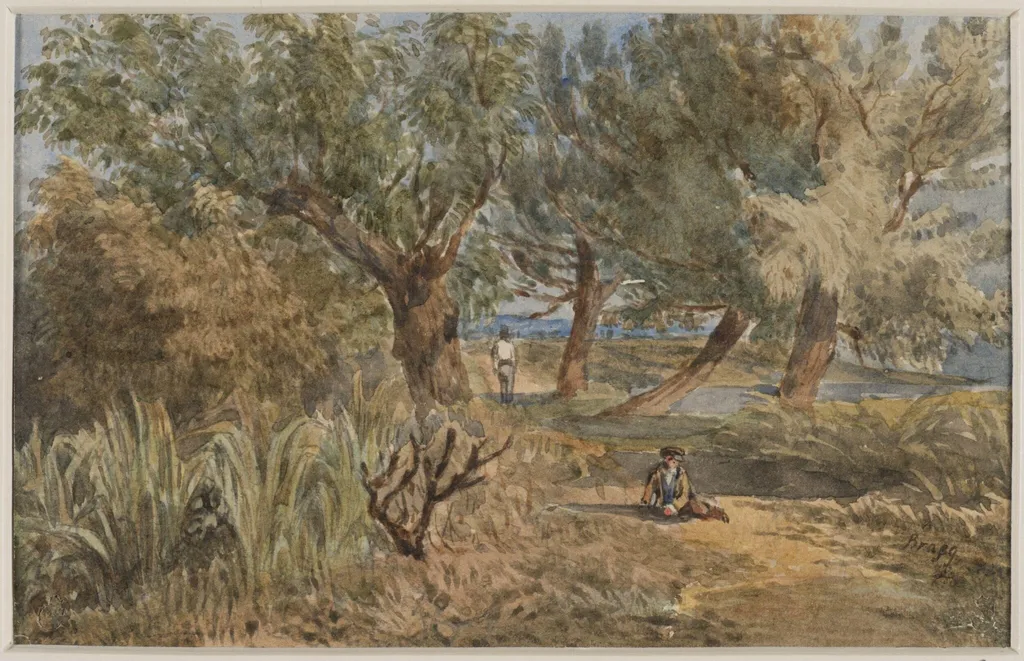 Battersea Fields, by Edward Bragg, watercolor, 1850