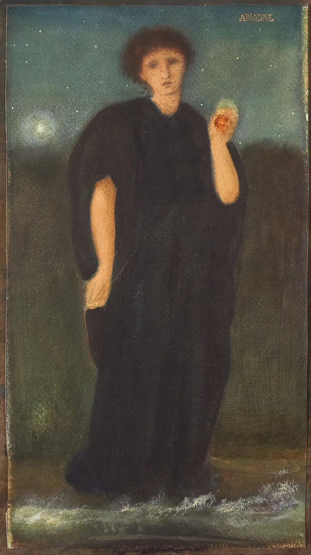 Ariadne, by Edward Burne-Jones, oil, 1862