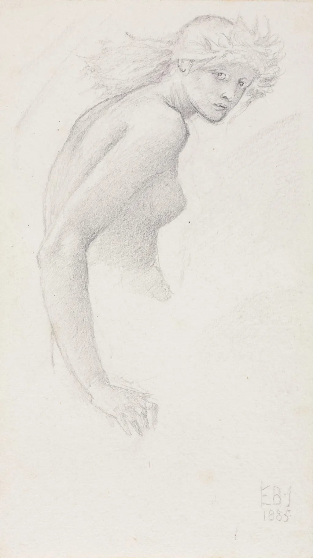 Study of a Female Figure, by Edward Burne-Jones, 1885