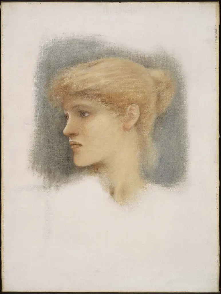 Study of a Young Woman's Head, by Edward Burne-Jones