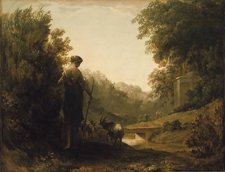Classical Landscape with a Goatherd, by Edward Calvert