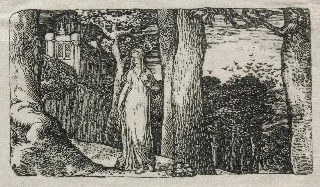 The Lady and the Rooks, by Edward Calvert, 1829