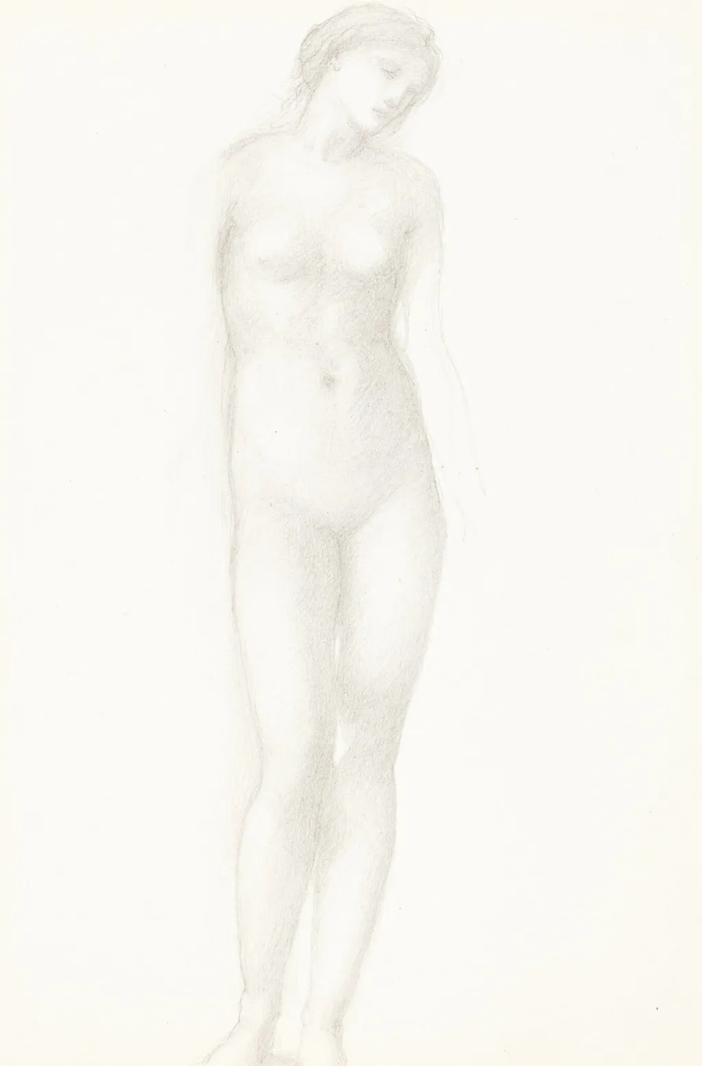 Venus, by Edward Coley, Sir Burne-Jones, graphite, 1866