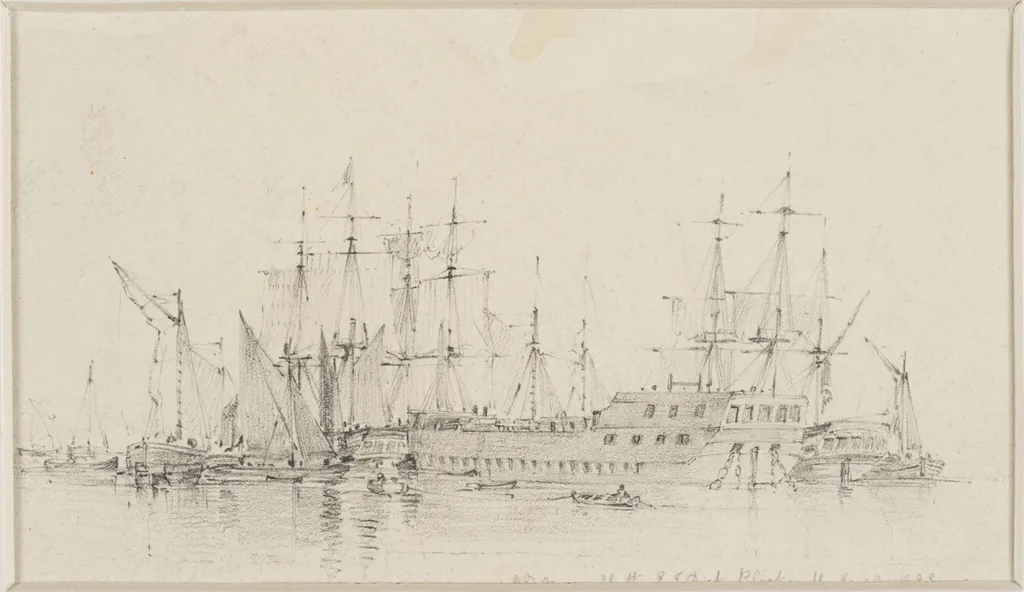 Old Mag off the East India Dock, Blackwall, by Edward Cooke, 1828