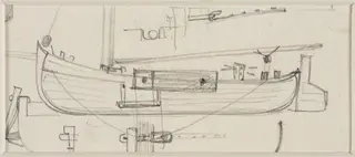 Section of a sailing barge, by Edward Cooke