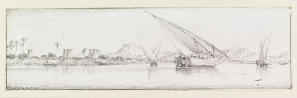 Study of shipping and boats, by Edward Cooke, 1850