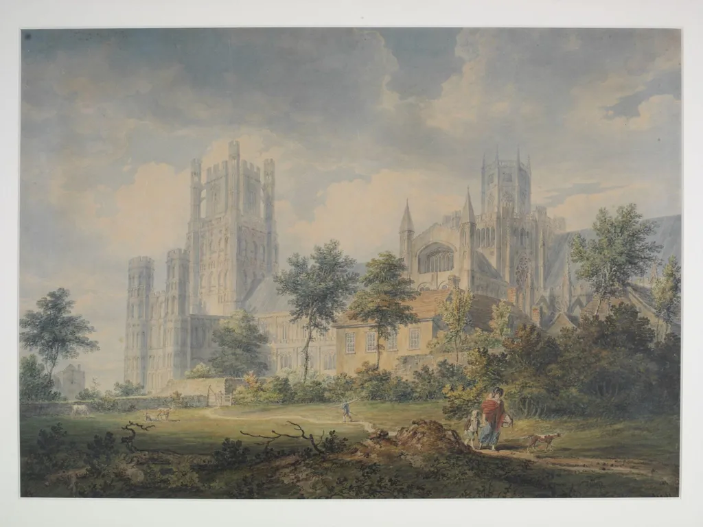 Ely Cathedral, by Edward Dayes, watercolor, 1792