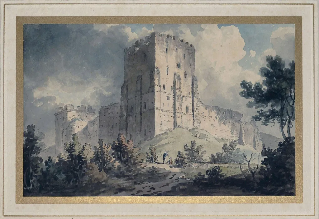 Portchester Castle, by Edward Dayes, watercolor, 1790