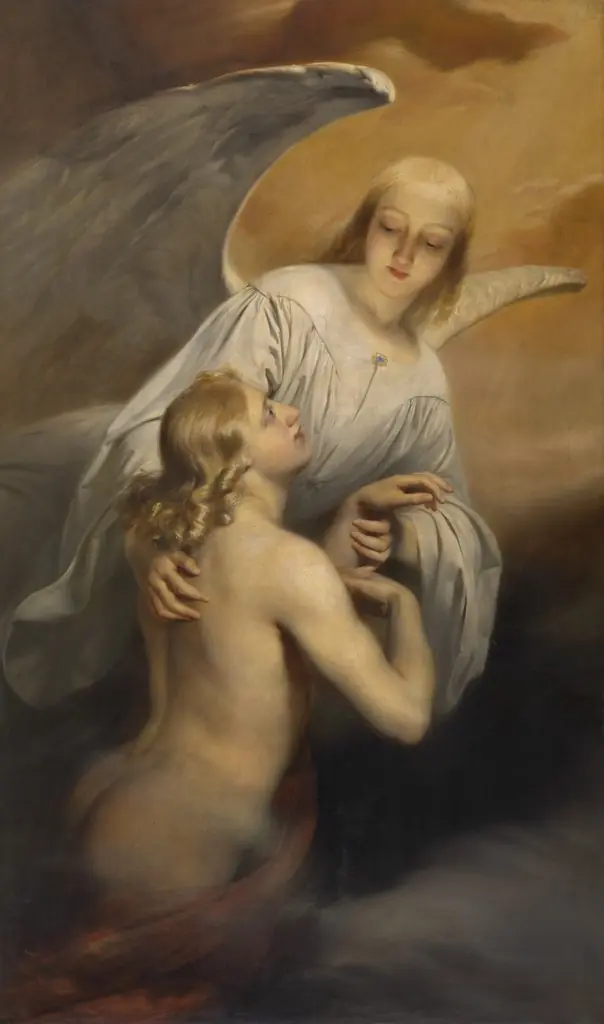 An Angel Brings the Dead Body of Abel to Heaven, by Edward Dujardin