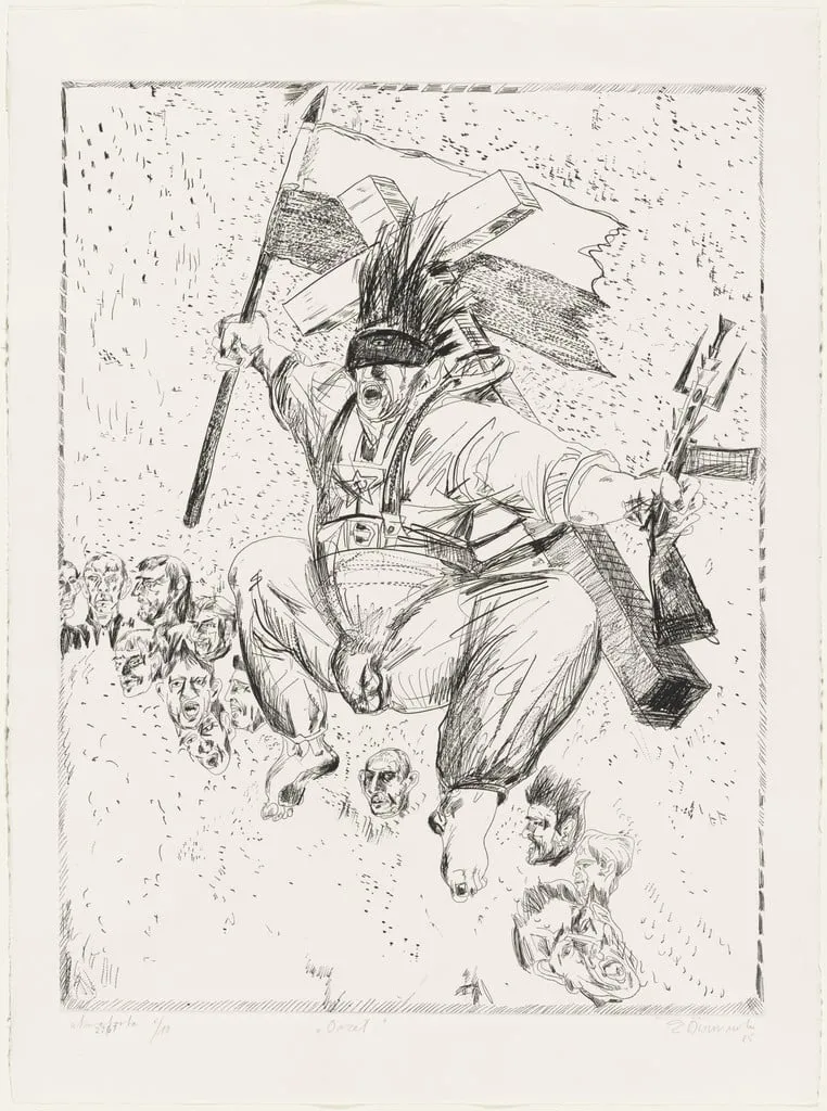 Untitled, by Edward Dwurnik, ink, 1985