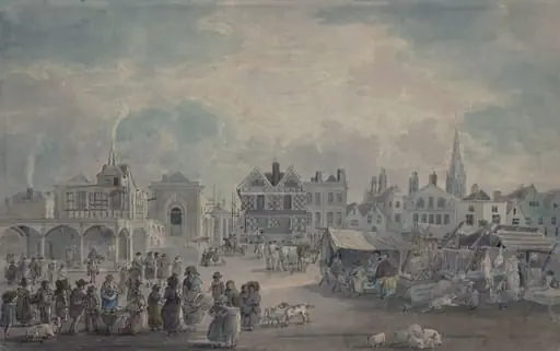 The Market Place, Salisbury, by Edward Eyre