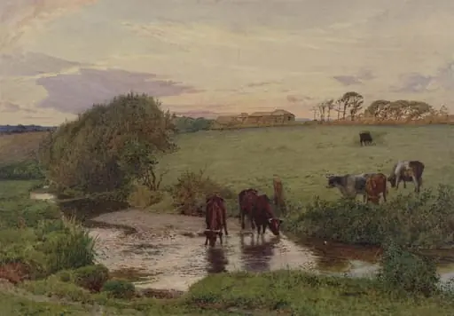 Near St. Mawgan, Cornwall, by Edward Frederick RWS Brewtnall