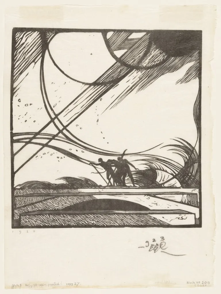 Untitled, by Edward Gordon Craig, ink, 1920