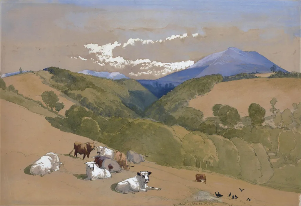 Enniskerry, Co. Wicklow, by Edward Hargitt, watercolor, 1857