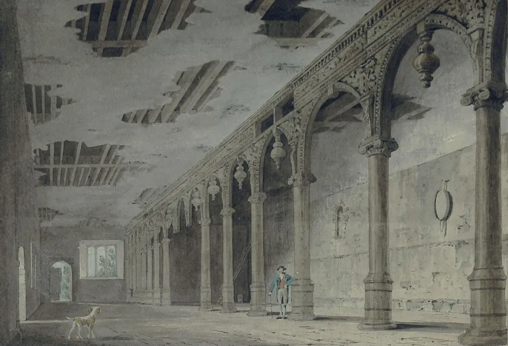 Titchfield House: The Stables, by Edward Hawke Locker, watercolor, 1803