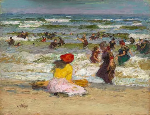 In the Surf (recto), by Edward Henry Potthast