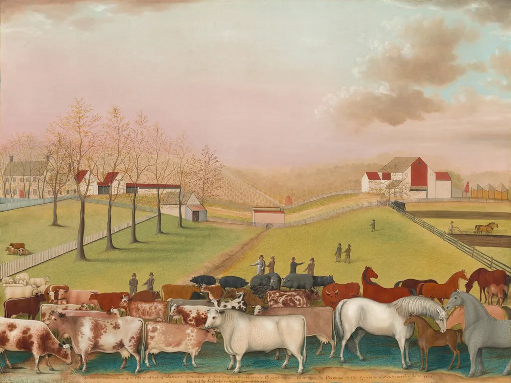 The Cornell Farm, by Edward Hicks, oil, 1848