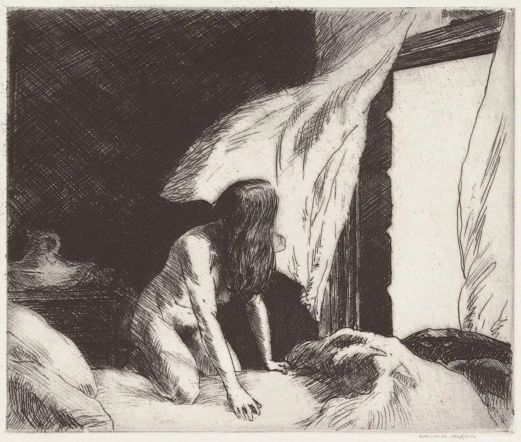 Evening Wind, by Edward Hopper, ink, 1921
