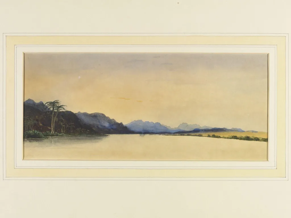 On the Nile, below Korusko, by Edward J. Andrews, watercolor, 1836