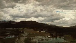 Salt Marshes, Bont Ddu, by Edward John Bernard Taylor, 1930