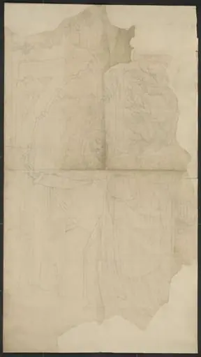 Original cartoon for the decoration of panels in the Grill Room of the Victoria and Albert Museum; "January.", by Edward John, Sir Poynter
