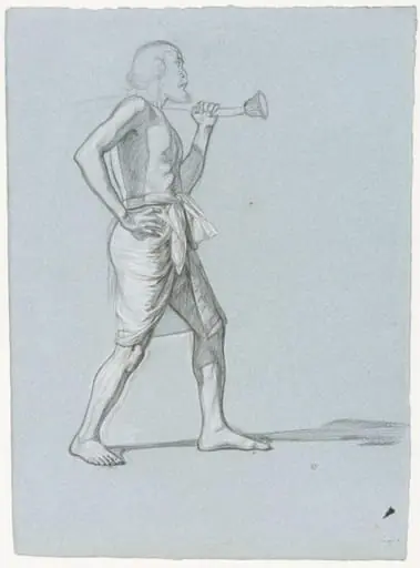 Study for a figure in 'Israel in Egypt', by Edward John, Sir Poynter