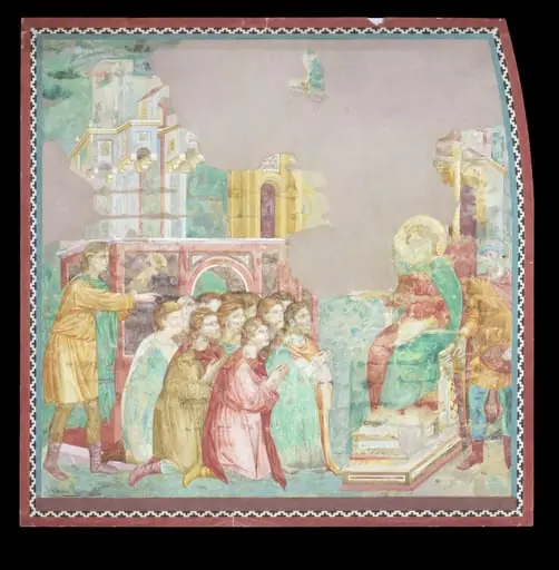 Copy after the painting Joseph and his brothers in Egypt attributed to the Isaac Master in the Upper Church, San Francesco, Assisi, by Edward Kaiser