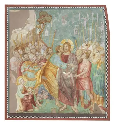 Copy after the painting The Betrayal of Christ attributed Jacobo Torrit in the Upper Church, San Francesco, Assisi, by Edward Kaiser