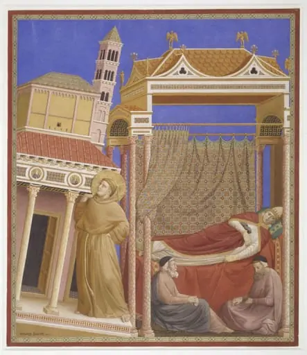 Copy after the painting The Dream of Innocent III by the Master of the St Francis cycle in the Upper Church, San Francesco, Assisi, by Edward Kaiser