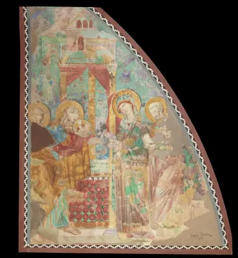 Copy after the painting The Presentation in the Temple attributed to Jacobo Torrit in the Upper Church, San Francesco, Assisi, by Edward Kaiser