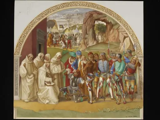 St Benedict and the False King Totila, by Edward Kaiser
