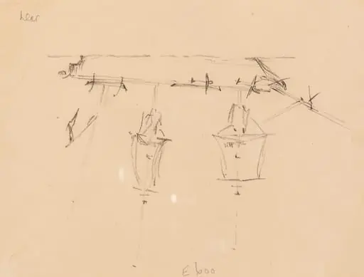 A Sailing Ship [verso], by Edward Lear