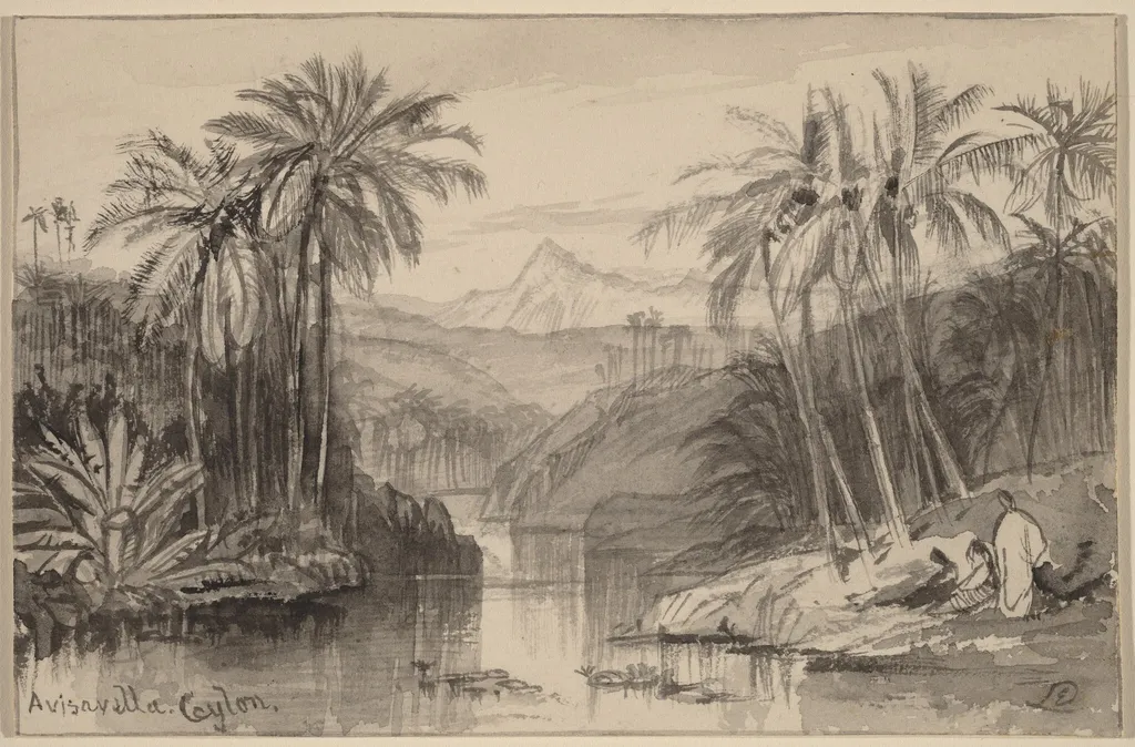 Avisavella, Ceylon, by Edward Lear, 1884