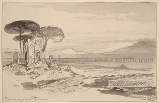 Campagna di Roma, by Edward Lear