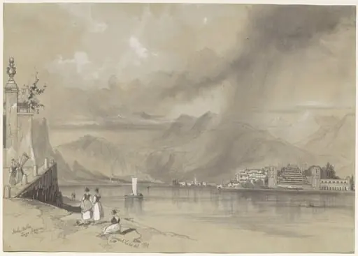 Isola Bella, Lago Maggiore, by Edward Lear