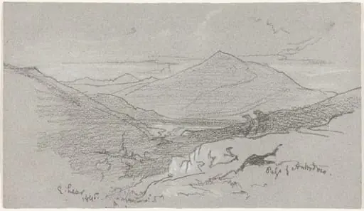 Mountainous View from Antrodoco, by Edward Lear