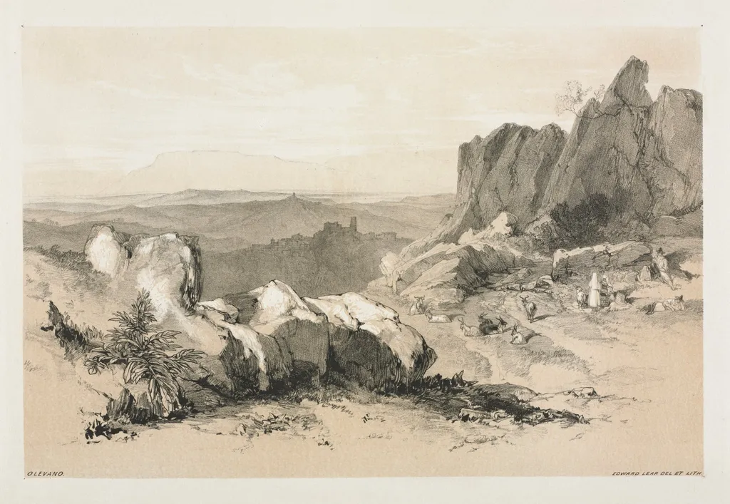 Olevano, by Edward Lear, 1841