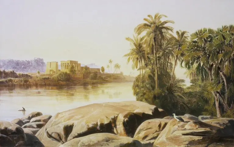 Philae on the Nile, by Edward Lear