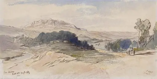 San Marino 6.40 AM. May 8. 1867, by Edward Lear
