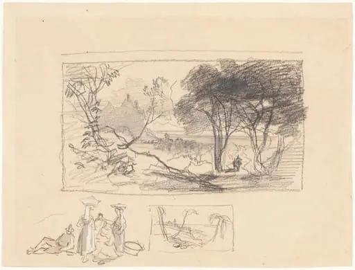 Sketches in Italy [recto], by Edward Lear