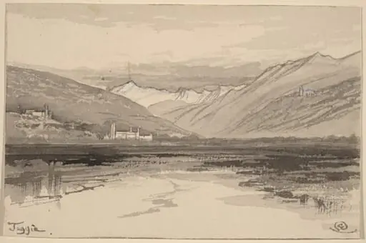 Taggia, by Edward Lear